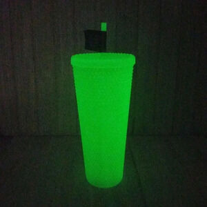 Starbucks 2022 Glow In The Dark Lemongrass Studded Green Tumbler 24oz